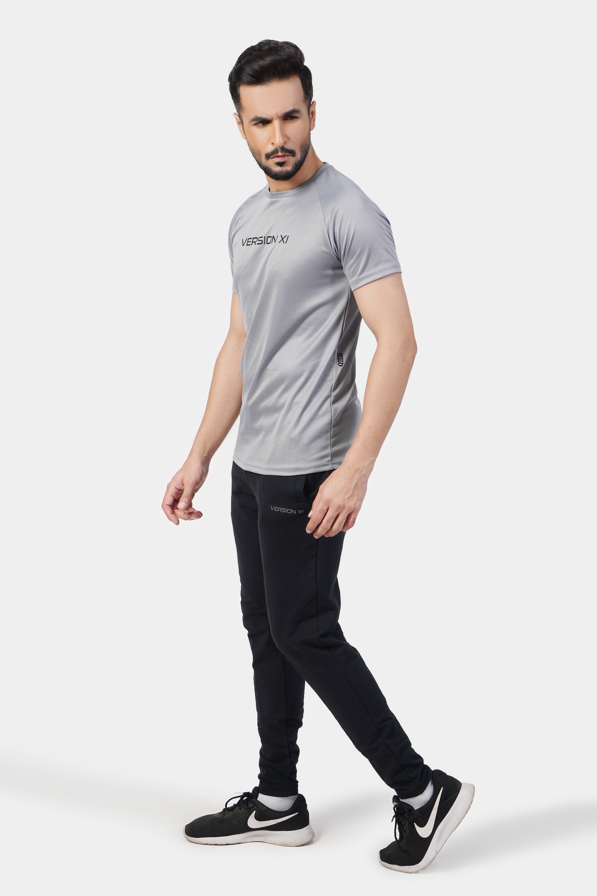 Micro Mesh Men's Gray T-Shirt