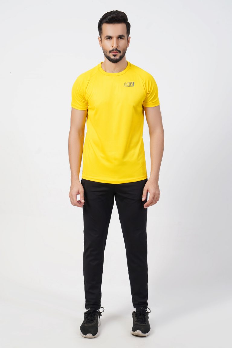Micro Mesh Men's Yellow T-Shirt in Pakistan - Version XI