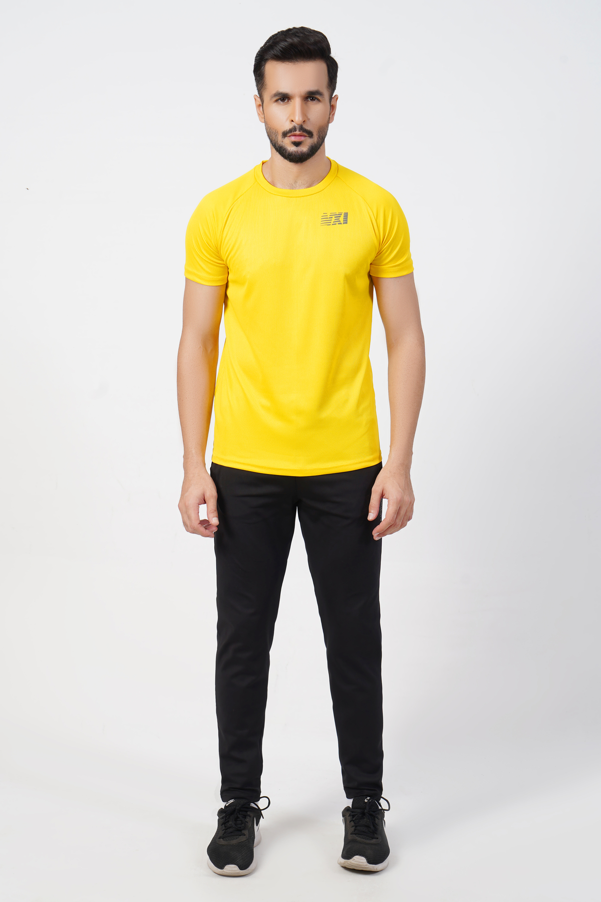 Micro Mesh Men's Yellow T-Shirt