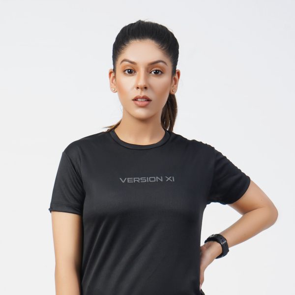 Vital Micro Mesh Black T-Shirt Women